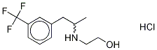 rac Hydroxyethyl Norfenfluramine-d4 Hydrochloride 结构式