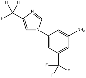 3-(4-METHYL-1H-IMIDAZOL-1-YL)-5-TRIFLUOROMETHYLANILINE-D3 结构式