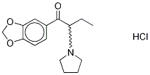 3',4'-(Methylenedioxy)-2-(1-pyrrolidinyl)butyrophenone-d8 Hydrochloride 结构式