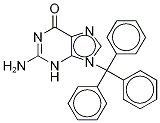 9N-Trityl Guanine-13C2,15N 结构式