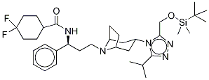 3-tert-ButyldiMethylsilyloxyMethyl Maraviroc 结构式