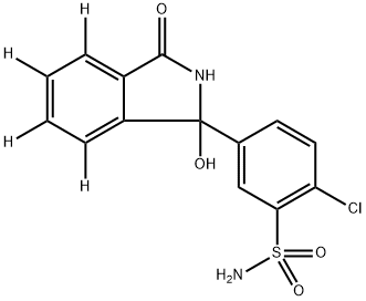 氯噻酮-D4 结构式