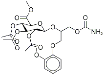 2-[(AMinocarbonyl)oxy]-1-[(2-Methoxyphenoxy)Methyl]ethyl 2,3,4-tri-O-Acetyl-β-D-glucopyranosiduronic Acid Methyl Ester 结构式