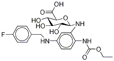 1-Deoxy-1-[[2-[(ethoxycarbonyl)aMino]-5-[[(4-fluorophenyl)Methyl]aMino]pheny-d4l]aMino] β-D-Glucopyranuronic Acid 结构式