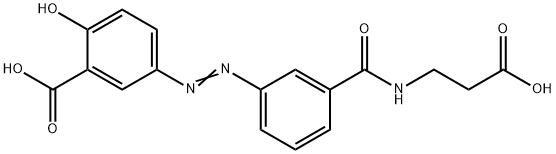 ((E)-5-((m-[(2-carboxyethyl)carbamoyl]phenyl)azo)-2-salicylic acid) 结构式