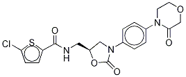 5-氯-N-[[(5S)-2-氧代-3-[4-(3-氧代-4-吗啉基)苯基-2,3,5,6-D<SUB>4</SUB>]-5-恶唑烷基]甲基]-2-噻吩甲酰胺 结构式