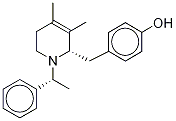 4-[[1,2,5,6-Tetrahydro-3,4-dimethyl-1-(phenylethyl)-2-pyridinyl]methyl]phenol 结构式