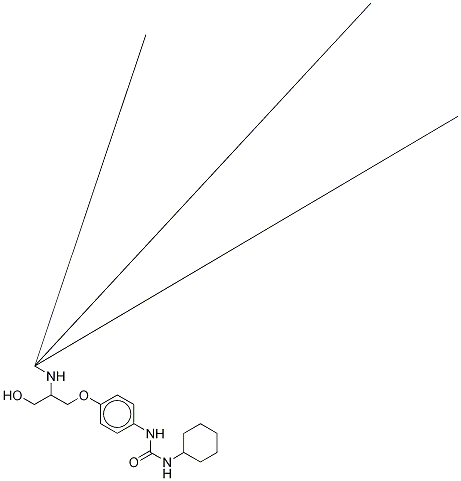 N-Cyclohexyl-N'-[2-(tert-butyl)aMino-3-hydroxypropoxy]phenylurea 结构式