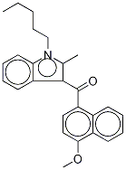 2-Methyl-1-pentyl-3-(4-Methoxynaphthoyl)indole-d11 结构式