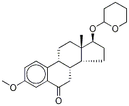 3-O-Methyl 6-Keto 17β-Estradiol-d2 17-O-Tetrahydropyran 结构式