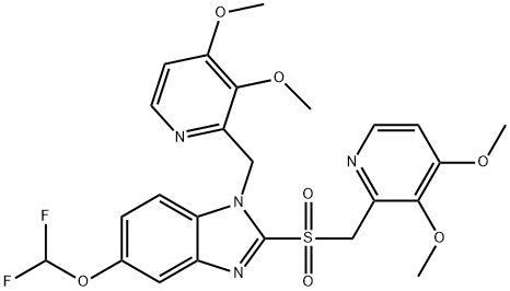 N-[(3,4-DIMETHOXY-2-PYRIDINYL)METHYL] PANTOPRAZOLE SULFONE 结构式