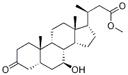 (5β,7β)-7-Hydroxy-3-oxo-24-norcholan-23-oic Acid Methyl Ester 结构式