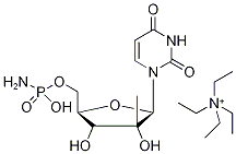 2'-C-Methyluridine-5'-phosphoramidate Triethylamine Salt 结构式