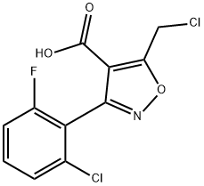 3-(2-Chloro-6-fluorophenyl)-5-(chloromethyl)-4-isoxazolyl]carboxylic Acid 结构式