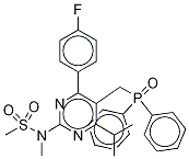 Diphenyl 4-(4-Fluorophenyl)-6-isopropyl-2-(N-methylmethylsulfonyl)amino-pyrimidin-5-yl -methyl]phosphine Oxide-D6 结构式