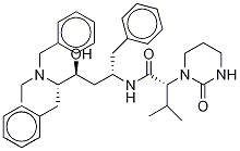 (S)-N-[(2S,4S,5S)-5-(Dibenzylamino)-4-hydroxy-1,6-diphenylhexan-2-yl]-3-methyl-2-(2-oxotetrahydropyrimidin-1(2H)-yl)butanamide-d8 结构式