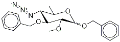 Benzyl 4-Azido-4,6-dideoxy-2-O-methyl-3-O-benzyl-D-glucopyranoside 结构式