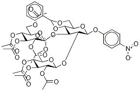 4-Nitrophenyl 4,6-Benzylidene-2,3-di-O-(2,3,4,6-tetra-O-acetyl--D-glucopyranosyl)--D-glucopyranoside 结构式