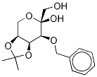 3-O-Benzyl-4,5-O-(1-methylethyldiene)-β-D-fructopyranose 结构式