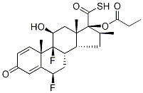 6α,9α-Difluoro-11β-hydroxy-16α-methyl-3-oxo-17α-(3,3,3-d3-propionyloxy)-androsta-1,4-diene-17β-carbothioic Acid 结构式