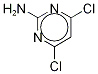 2-AMino-4,6-dichloropyriMidine-13C2 结构式