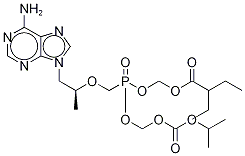 DiethylaMinocarboxyMethyl POC Tenofovir 
(Mixture of DiastereoMers) 结构式