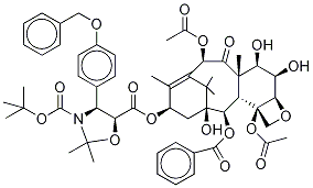 N-Desbenzoyl-N-tert-butoxycarbonyl-N,O-isopropylidene-3'-p-O-benzyl-6α-hydroxy Paclitaxel 结构式