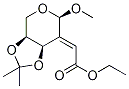 Methyl (2E)-2-Deoxy-2-(2-ethoxy-2-oxoethylidene)-3,4-O-isopropylidene-β-L-erythro-pentopyranoside 结构式