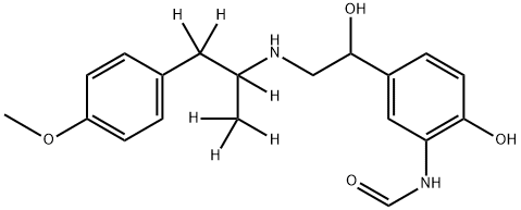 N-[2-羟基-5-[1-羟基-2-[[1-[(4-甲氧基苯基)甲基-D<SUB>2</SUB>]乙基-1,2,2,2-D<SUB>4</SUB>]氨基]乙基]苯基]甲酰胺 结构式