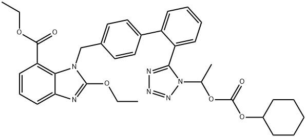 N-CILEXETIL CANDESARTAN ETHYL ESTER 结构式