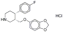 rac cis-3-[(1,3-Benzodioxol-5-yloxy)Methyl]-4-(4-fluorophenyl)piperidine Hydrochloride 结构式