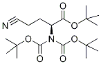 (S)-2-Di(tert-butyloxycarbonyl)amino-4-cyano-13C-butanoic Acid tert-Butyl Ester 结构式