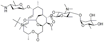 4,17-Dioxabicyclo[12.3.2]nonadecane-18-O-tert-butyldimethylsilyl N-Desmethyl Spiramycin I 2A-Acetate 结构式