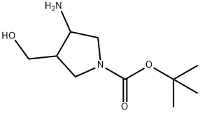 tert-Butyl 3-aMino-4-(hydroxyMethyl)pyrrolidine-1-carboxylate 结构式