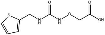 2-((3-(Thiophen-2-ylmethyl)ureido)oxy)acetic acid 结构式