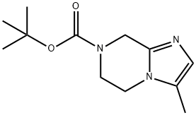 3-甲基-5,6-二氢咪唑并[1,2-A]吡嗪-7(8H)-羧酸叔丁酯 结构式