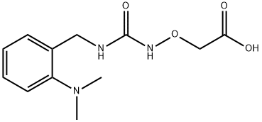 2-((3-(2-(Dimethylamino)benzyl)ureido)oxy)acetic acid 结构式