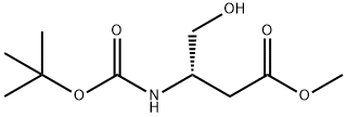 3-[[(1,1-DIMETHYLETHOXY)CARBONYL]AMINO]-4-HYDROXY-, METHYL ESTER, (3S)- 结构式