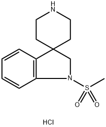 1-(甲基磺酰基)螺[二氢吲哚-3,4'-哌啶]盐酸盐 结构式