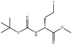 (2R)-2-[[叔丁氧羰基]氨基]-4-碘丁酸甲酯 结构式