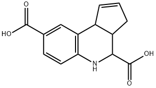 3H-Cyclopenta[c]quinoline-4,8-dicarboxylic acid, 3a,4,5,9b-tetrahydro- 结构式