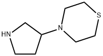 4-(吡咯烷-3-基)硫代吗啉 结构式
