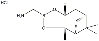 (3AS,4S,6S,7AR)-六氢-3A,5,5-三甲基-4,6-甲桥-1,3,2-苯并二氧硼烷-2-甲胺盐酸盐 结构式