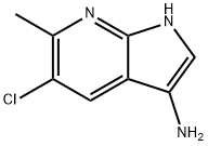 5-氯-6-甲基-1H-吡咯并[2,3-B]吡啶-3-胺 结构式