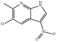 5-氯-6-甲基-3-硝基-1H-吡咯并[2,3-B]吡啶 结构式