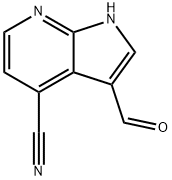 1H-Pyrrolo[2,3-b]pyridine-4-carbonitrile,  3-formyl- 结构式