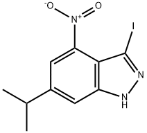 3-IODO-4-NITRO-6-ISOPROPYL (1H)INDAZOLE 结构式