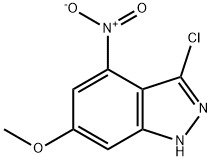 3-CHLORO-6-METHOXY-4-NITRO 1H-INDAZOLE 结构式