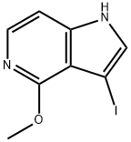 3-碘-4-甲氧基-5-氮杂吲哚 结构式