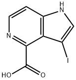 3-碘-1H-吡咯并[3,2-C]吡啶-4-羧酸 结构式